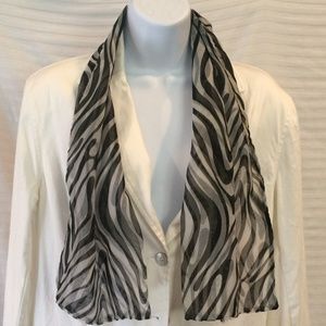 Free w $30 purchase Zebra Print Stripe Sheer Scarf